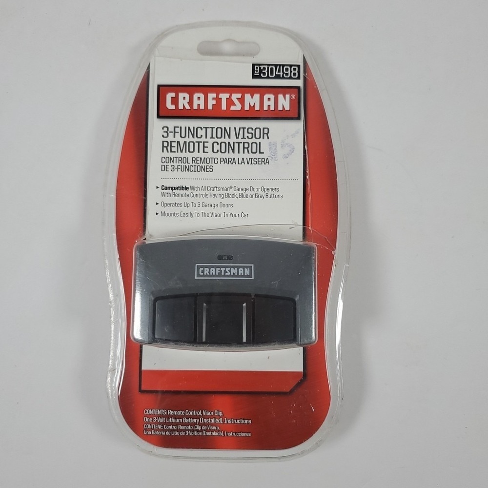 Craftsman Garage Door Opener 3 Button Visor Remote Control #930498 Sealed